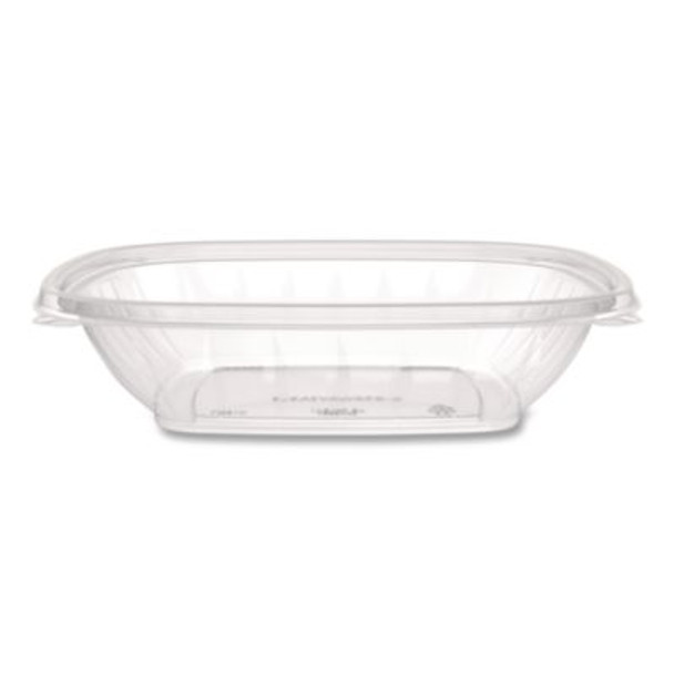 Square Plastic Bowls, 32 Oz, 5 x 5 x 1.49, Clear, Plastic, 63 Bowls/Sleeve, 4 Sleeves/Carton