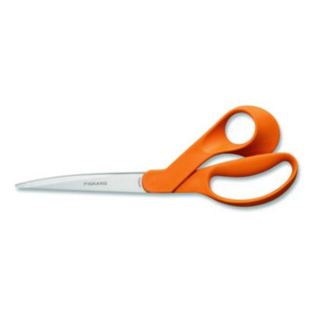 Dressmaker Shears, 11.13 Long, 9" Cut Length, Orange Handle