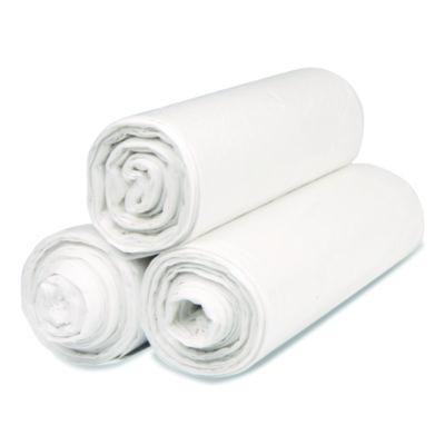 Institutional Low-Density Can Liners, 33 Gal, 0.8 Mil, 33" x 39", Natural, Interleaved Roll, 25 Bags/Roll, 6 Rolls/Carton