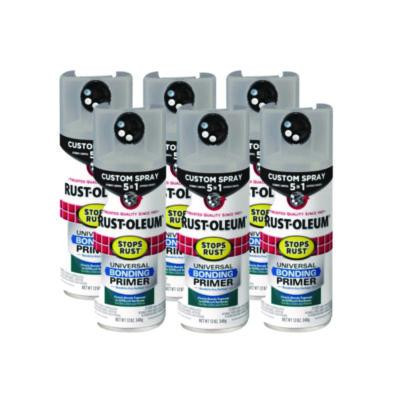 Stops Rust 5-In-1 Spray Paint, Gray, 12 Oz Aerosol Can, 6/Carton