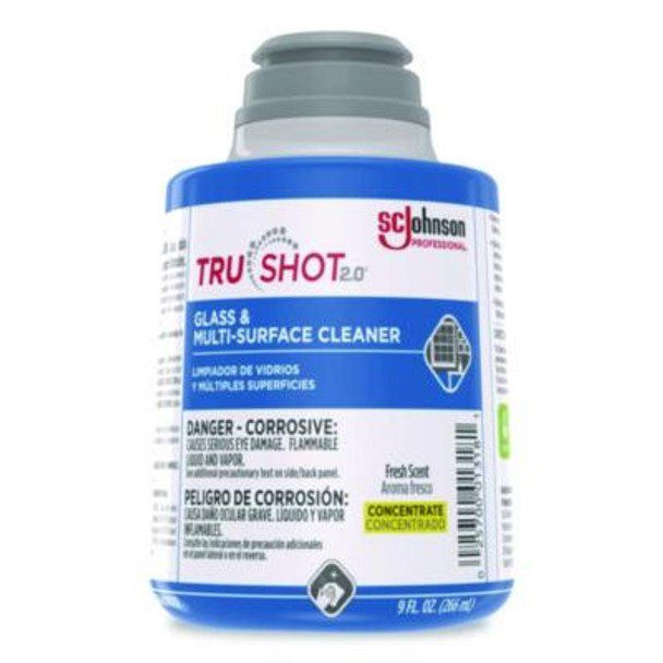 Trushot 2.0 Glass And Multisurface Cleaner, Fresh Scent, 9 Oz Cartridge, 4/Carton