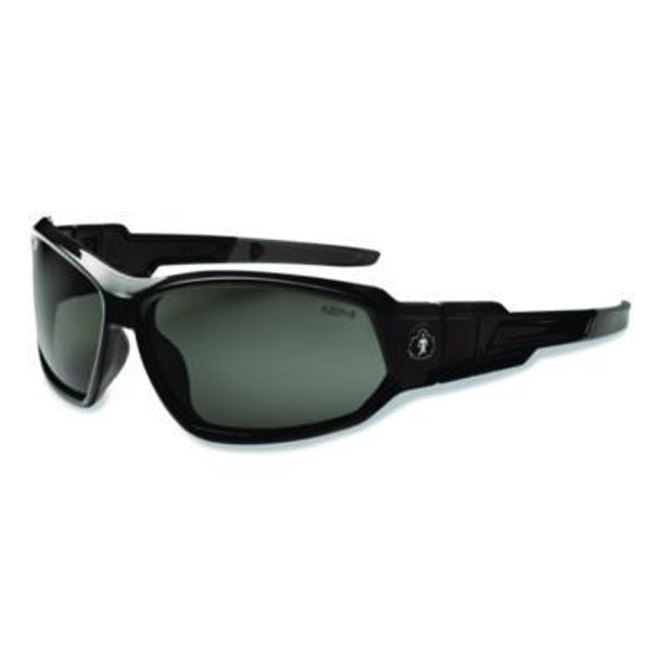 Skullerz Loki Safety Glasses/Goggles, Black Frame/Smoke Lens, Nylon/Polycarb