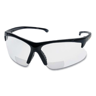 V60 30-06 Readers Safety Glasses, Black Half Frame, Clear Dual Lens, 6/Box