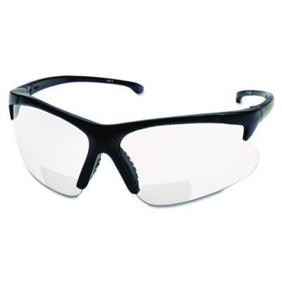 V60 30-06* Safety Reader Eyewear, 2.0+ Diopter, Black Half Frame, Clear Dual Lens