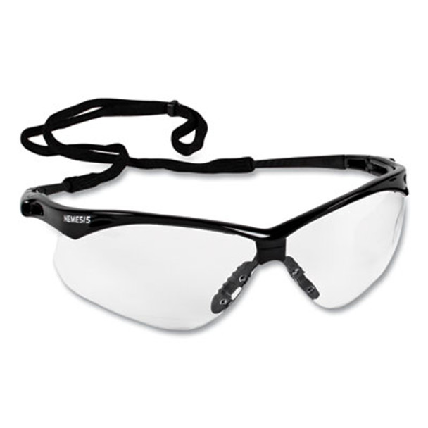 Nemesis Csa Safety Glasses, Black Frame, Clear Lens, 12/Box