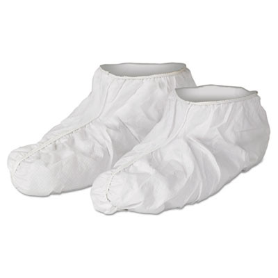 A40 Liquid/Particle Protection Shoe Covers, One Size Fits All, White, 300/Carton