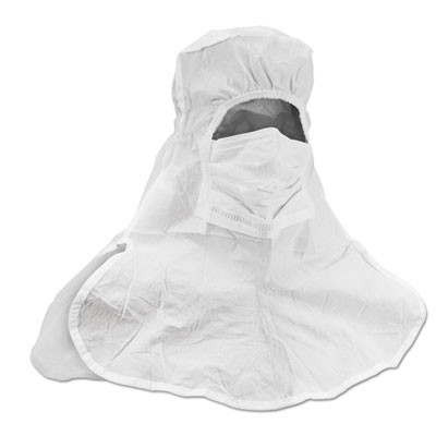 A5 Sterile Integrated Hood And Mask With Clean-Don* Technology, One Size Fits Most, White, 75/Carton