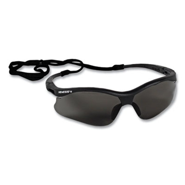 Nemesis Safety Glasses, Black Frame, Smoke Lens, 12/Box