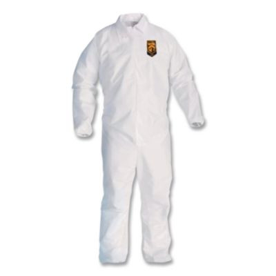 A40 Coveralls, Open Wrists And Ankles, Medium, White, 25/Carton
