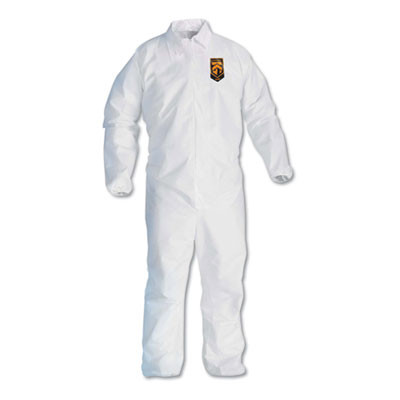 A40 Elastic-Cuff And Ankles Coveralls, 4x-Large, White, 25/Carton
