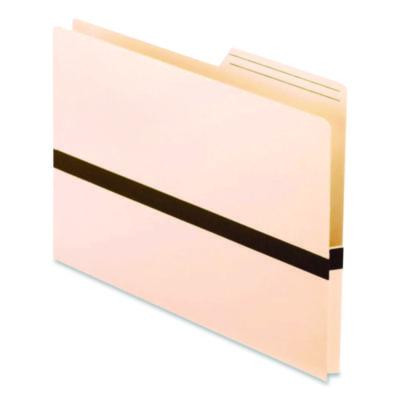 Drop Front Reinforced File Pocket, 1" Expansion, Letter Size, Manilla/Brown, 50/Box