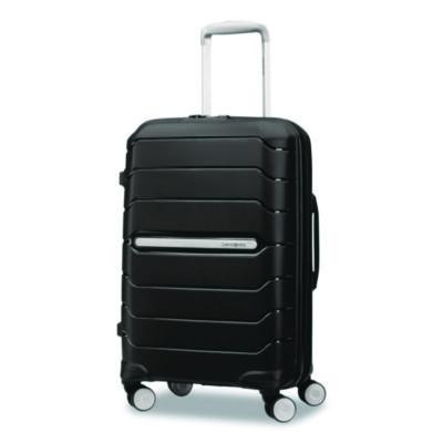 Freeform Hard Side Carry-On Suitcase, Four-Wheeled Spinner, 15.25 x 10 x 21.25, Black
