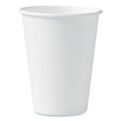 Paper Hot Cups, 12 Oz, White, 50/Pack