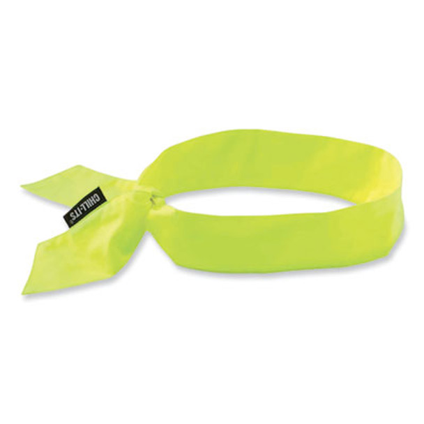 Chill-Its 6700 Cooling Bandana Polymer Tie Headband, One Size Fits Most, Lime