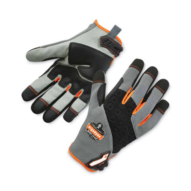 Proflex 710 Heavy-Duty Mechanics Gloves, 9" Long, Xx-Large, Gray, Pair