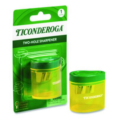 Two Hole Pencil Sharpener, 2 x 2 x 1.25, Green/Yellow