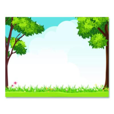 Tree Free Award Certificates, 8.5 x 11, Green/Brown/Blue, With Outside Scene Border, 15/Pack