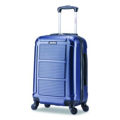 Pilot Hard Side Carry-On Suitcase, Four-Wheeled Spinner, 14.37 x 8.86 x 21.46, Blue
