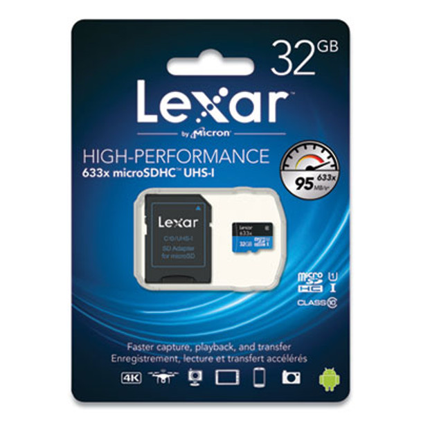 Microsdhc Memory Card With Sd Adapter, Uhs-I U1 Class 10, 32 Gb