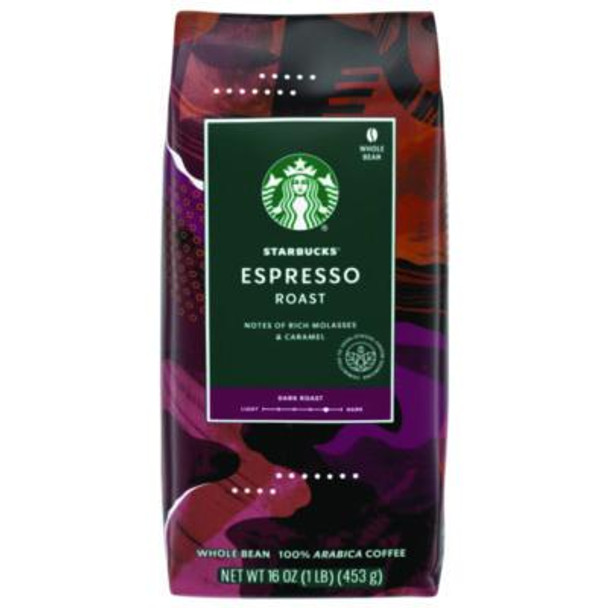 Whole Bean Coffee, Dark Espresso Roast, 16 Oz Bag