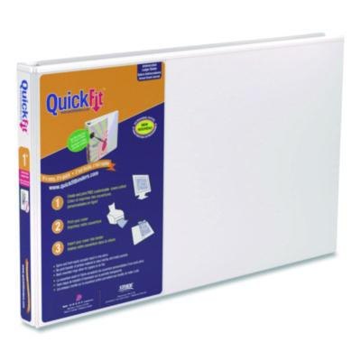 Quickfit Ledger D-Ring View Binder, 3 Rings, 1" Capacity, 11 X 17, White
