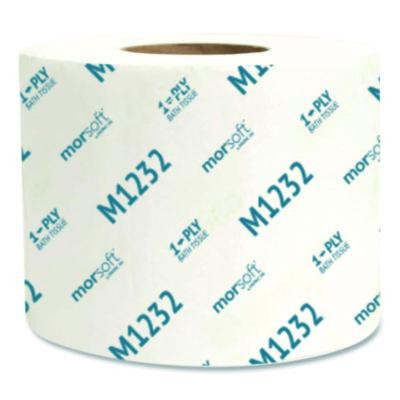 Morsoft Controlled Bath Tissue, Septic Safe, 1-Ply, White, 1,200 Sheets/Roll, 48 Rolls/Carton