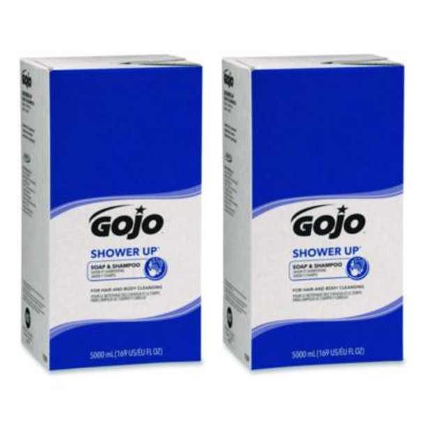 Shower Up Soap And Shampoo, Clean, 5,000 Ml Refill Bag, 2/Carton