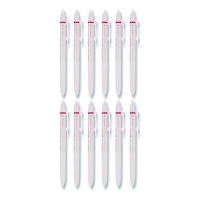 Frixion Waai Erasable Gel Pen, Retractable, Extra Fine 0.5 Mm, Cherry Ink, Beige/Cherry Barrel, Dozen