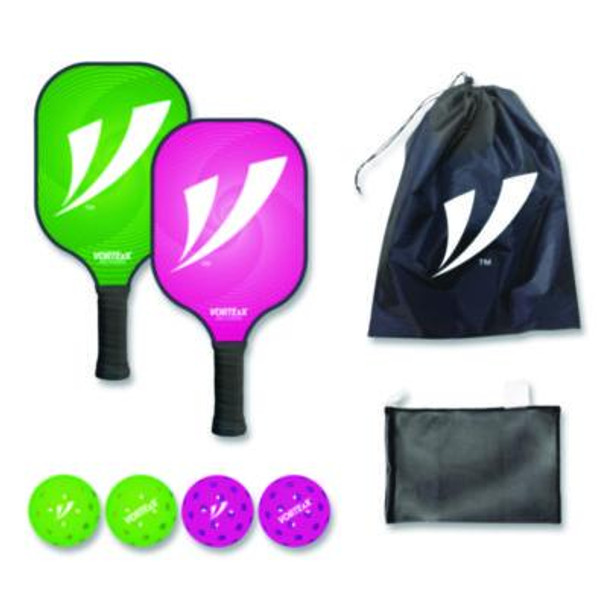 Pickleball Set, Pink/Green, 15.75" x 7.75" x 2.9"