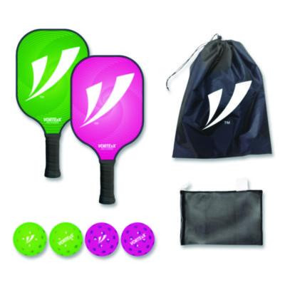 Pickleball Set, Pink/Green, 15.75" x 7.75" x 2.9"