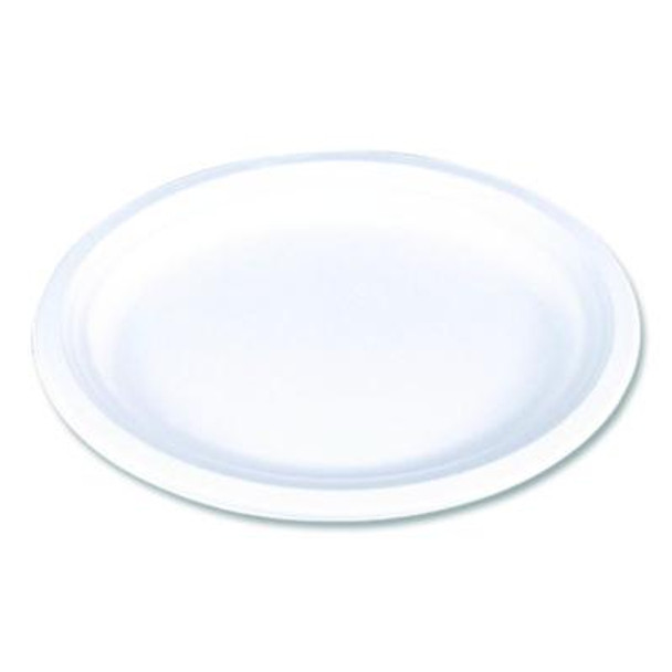 Champware Molded Fiber Tableware, Molded Fiber Platter, 12.5" Dia, White, 125 Plates/Sleeve, 4 Sleeves/Carton