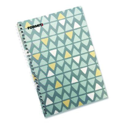 Notebook, Triangle Pattern, 1-Subject, Wide/Legal Rule, Blue/Yellow/Light Blue, (70) 8.75 x 6 Sheets
