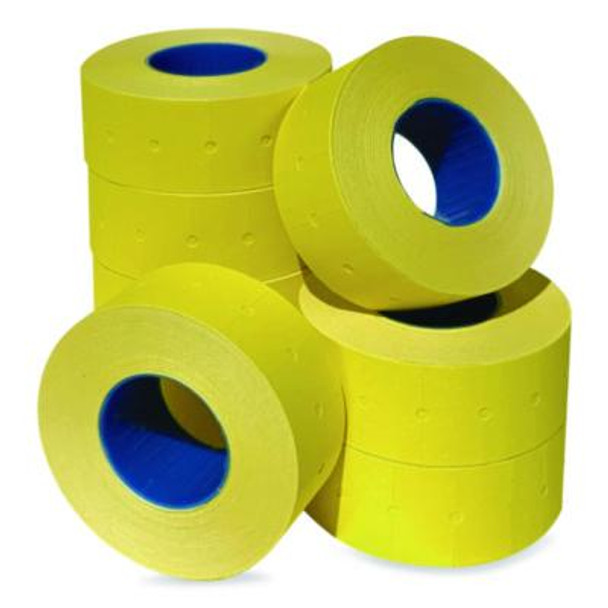 Punch-Hole Lavel, 0.83 x 0.47, Yellow, 1,000/Roll, 8 Rolls/Pack