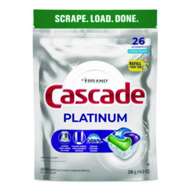 Platinum Actionpacs, Fresh Scent, 14 Oz Pack, 26 Pods/Pack, 4 Packs/Carton