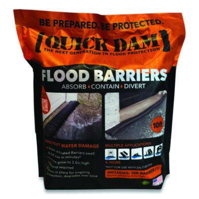 Flood Barriers, 6" x 10 Ft x, 3.5", 1 Barrier