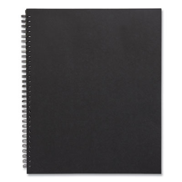 Wirebound Soft-Cover Business-Meeting Journal, Meeting-Minutes/Notes Format, Black Cover, (80) 11 x 8.5 Sheets