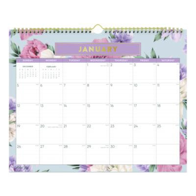 Tula Monthly Wall Calendar, Floral Artwork, 15 x 12, White/Multicolor Sheets, 12-Month (Jan To Dec): 2026