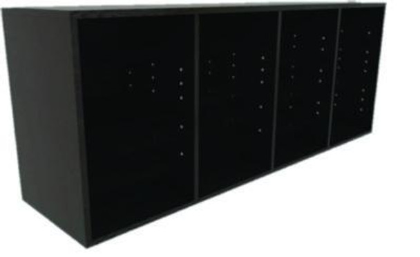 Wood Adjustable 24 Compartment Literature Organizer, 24 Sections, Letter Size, 39.3 x 11.8 x 16.3, Black