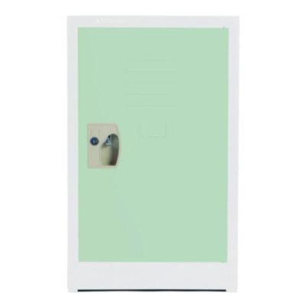 Steel Storage Locker, 1 Compartment, 15 x 15 x 24, Misty Green