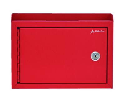 Medium Size Steel Multi-Purpose Secure Drop Box, 9.8 x 3.4 x 7.5, Red