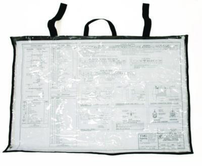 Large Document Protection Blueprint Plan Holder, Holds Arch D (24" x 36"), Clear