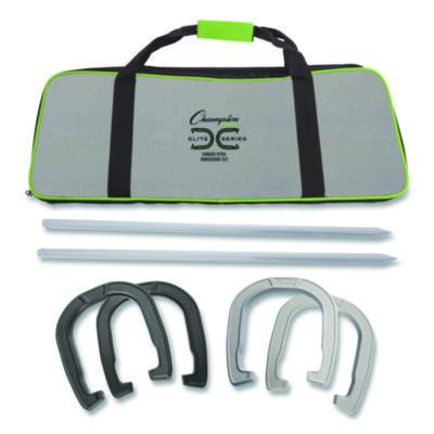 Forged Steel Horseshoe Set, 4 Horseshoes/2 Stakes/Carry Bag/Rules Sheet