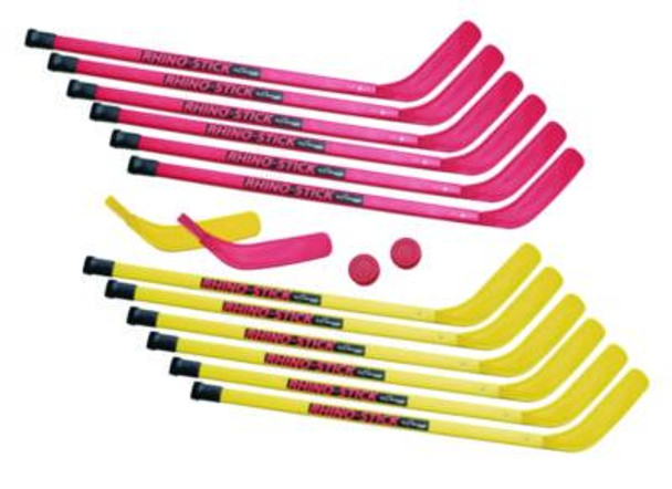 Indoor Abs Kids Hockey Set, 2 Pucks, 12 Sticks
