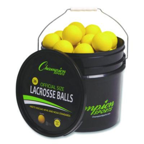 Bucket Of Lacrosse Balls, Official Size, Yellow, 36 Balls/Bucket