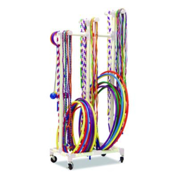 Jump Rope And Hoop Cart, Plastic, 19 x 28 x 69, White