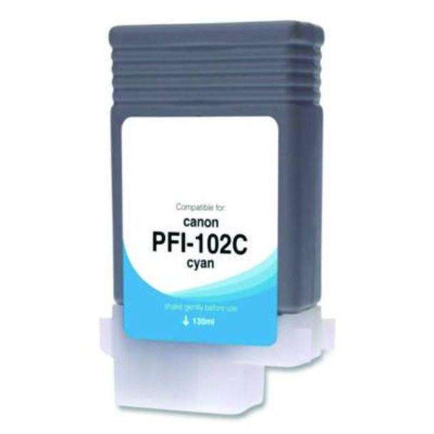 Compatible Cyan Ink, Replacement For Pfi-102 (0896B001), 130 Ml