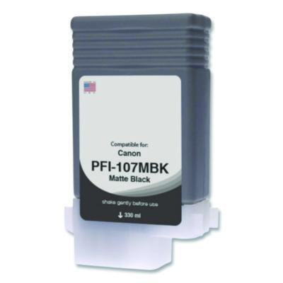 Compatible Matte Black Ink, Replacement For Pfi-107 (6704B001Aa), 130 Ml