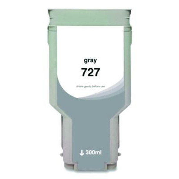 Compatible Gray High-Yield Ink, Replacement For 727Xl (F9J80A), 300 Ml