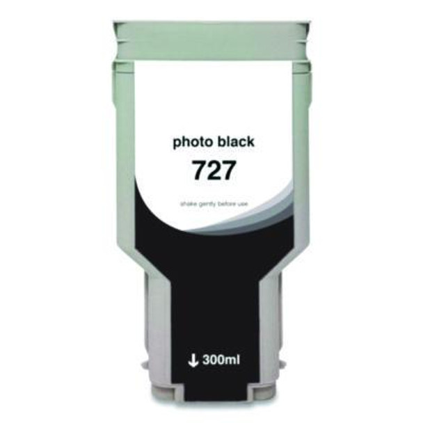 Compatible Photo Black High-Yield Ink, Replacement For 727Xl (F9J79A), 300 Ml