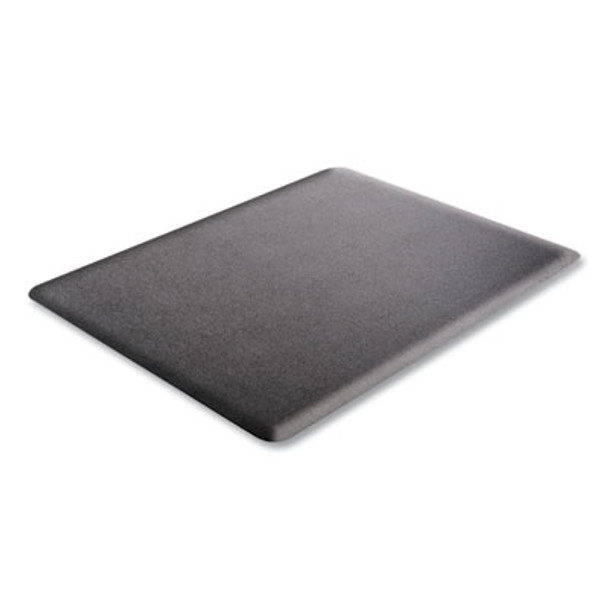 Ergonomic Sit Stand Mat For Flat To Low Pile Carpeted And Hard Floors, Rectangular, Beveled Edges, 46 x 60, Black, 25/Pallet